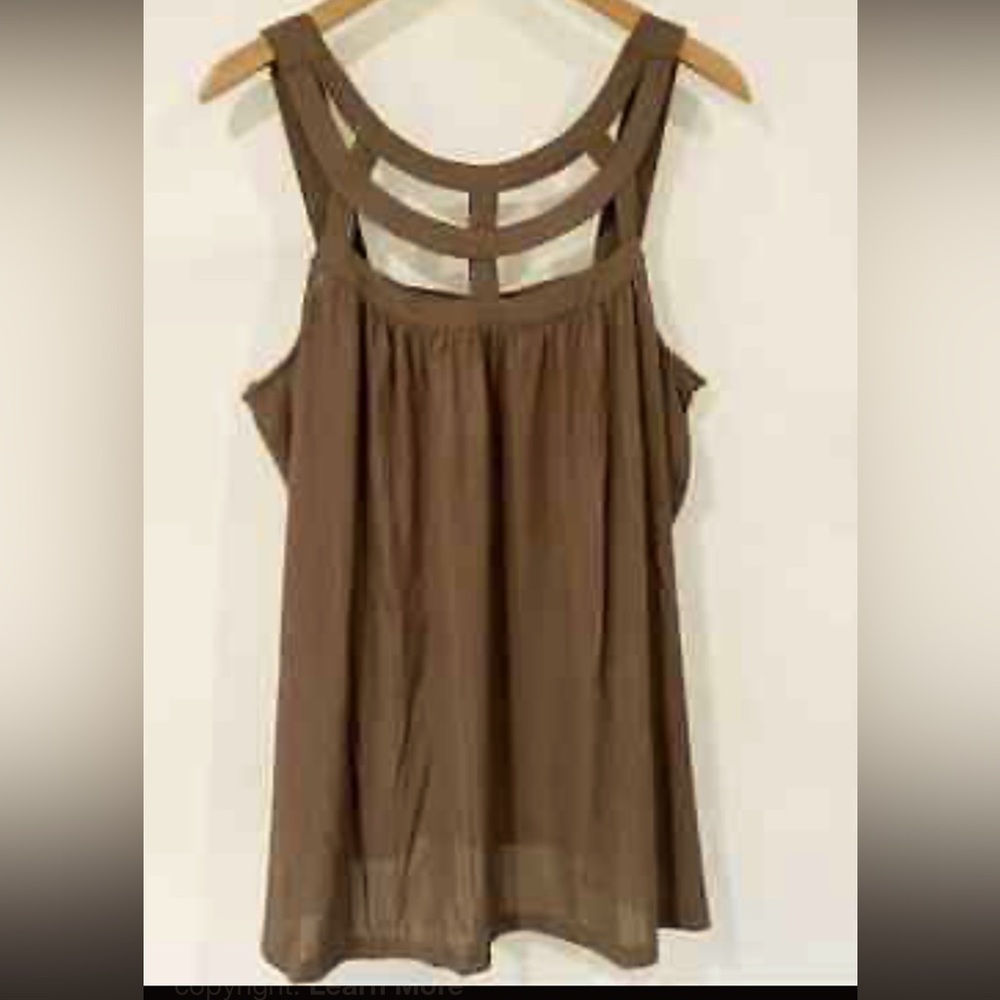 Torrid Brown Backless Relaxed Tank Top (NWOT)